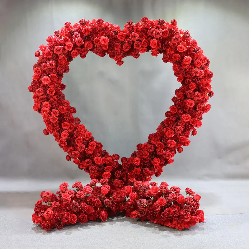 New wedding props love arch floral iron ornaments stage outdoor creative decoration romantic background flower stand