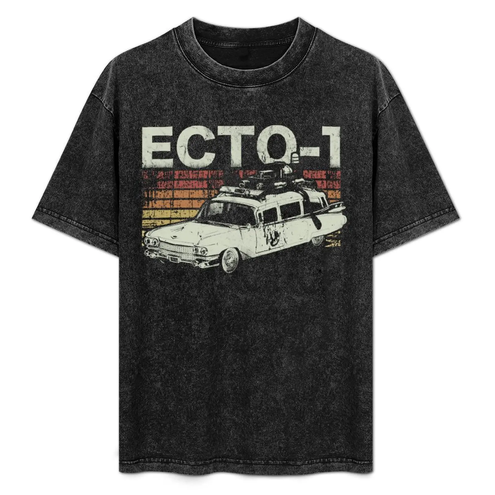 

Ретро футболка Ecto 1, футболка с синим замком, футболка большого размера, мужская футболка