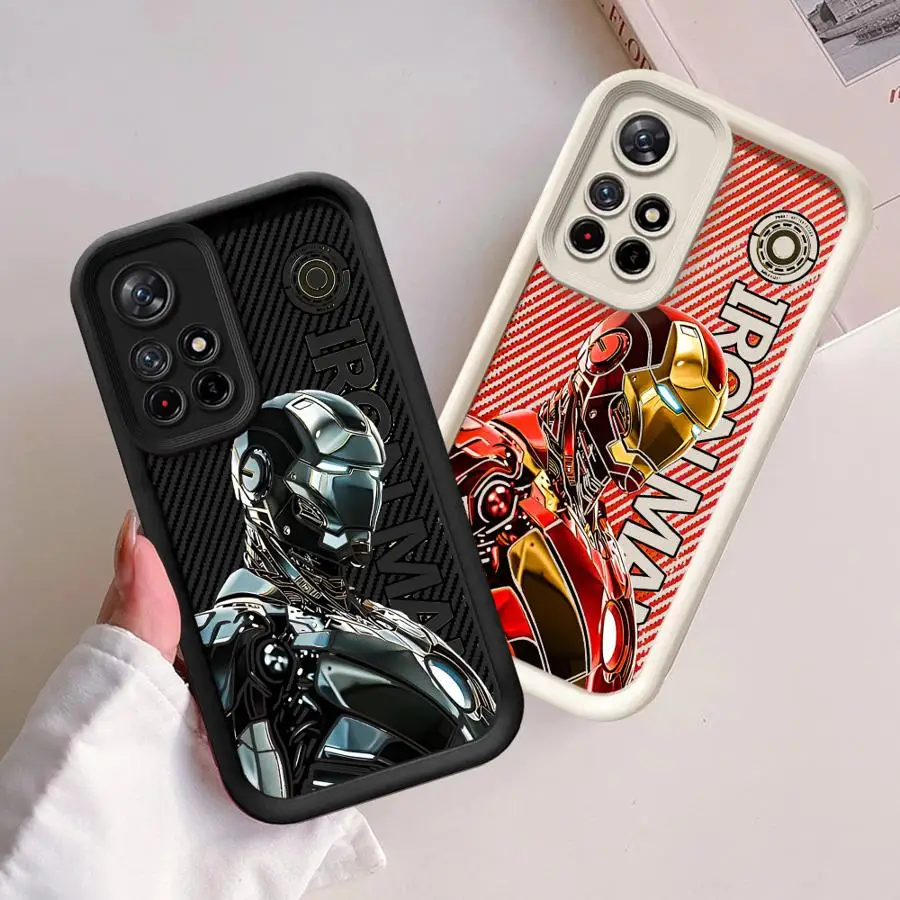 حافظة هاتف Marvel Ironman Soft Shell لهاتف Xiaomi Poco C51 X3 NFC X3 Pro C61 C50