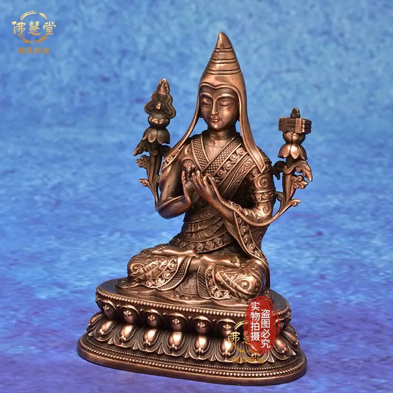 Venerable Pengmai Rinpoche Buddha statue, domestic Tibetan-style copper antique handmade interior home living room tabletop orna