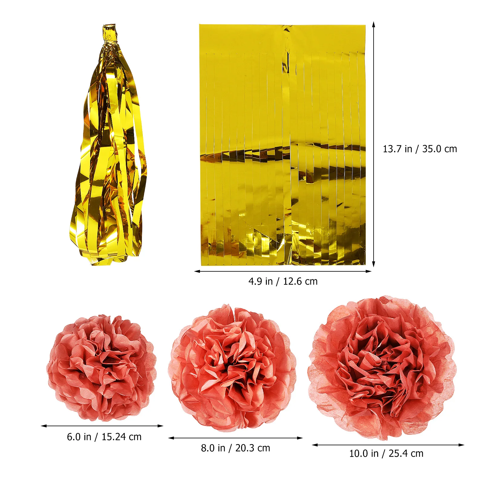 

1 set Paper Flowers Pull Flags Garland Tassel Banners Birthday Party Decorations Gold Rose Wedding Photo Props Party
