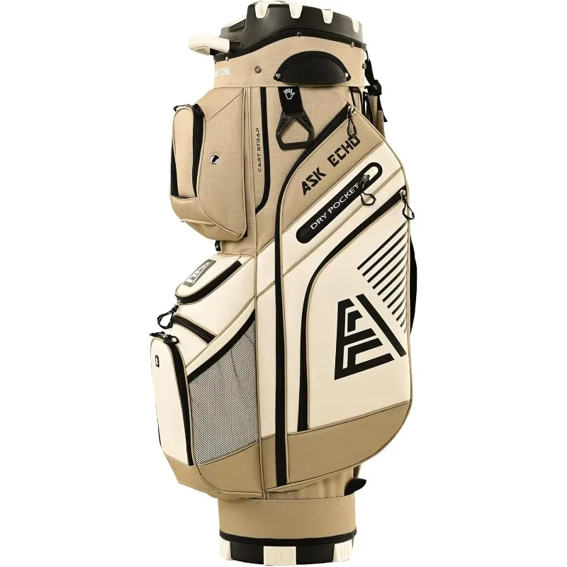 [الأسهم المحدودة! ]حقيبة عربة جولف T-Lock لعام 2024 مع قمة مقسم منظم 14 اتجاهًا، حقيبة عربة مميزة بمقابض وغطاء للمطر، لـ M