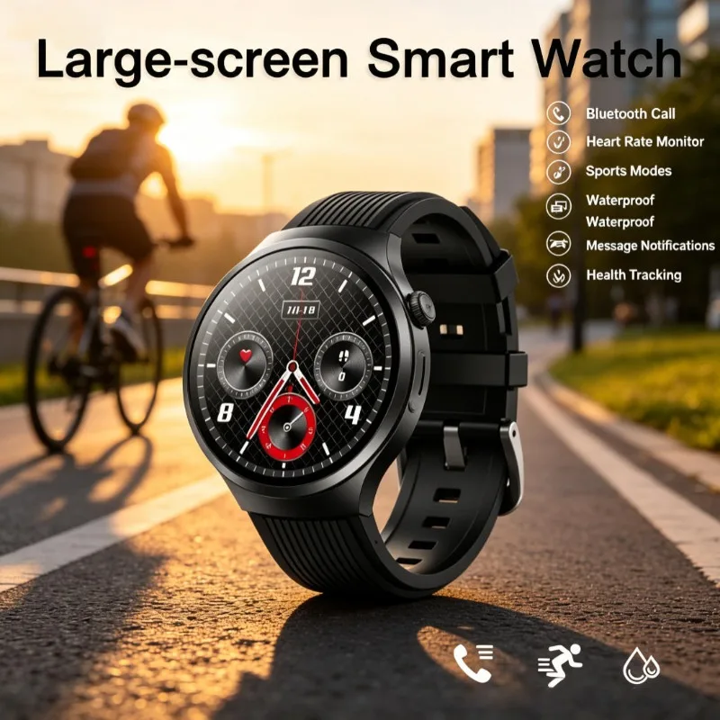 

VP30 Android Smart Watch with Bluetooth Connection, Heart Rate Monitor, HD Camera & Global GPS Positioning Wristwatch