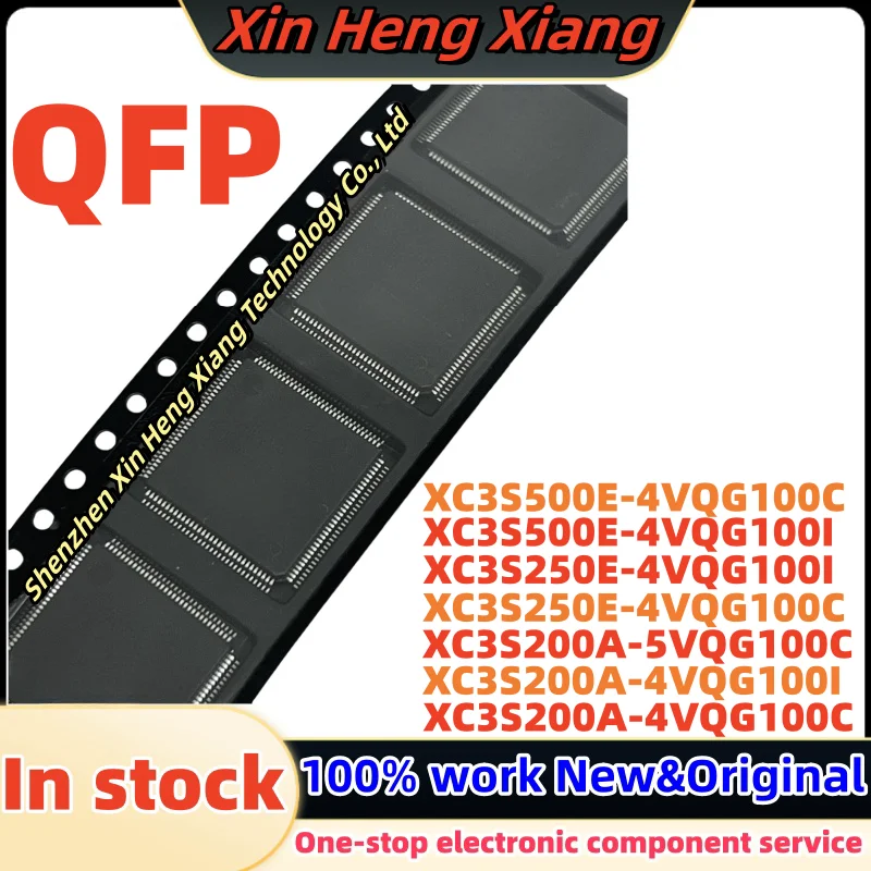 Chipset QFP, XC3S200A-4VQG100I XC3S200A-4VQG100C XC3S200A-5VQG100C XC3S250E-4VQG100C 4VQG100I XC3S500E-4VQG100C 4VQG100I QG100I QFP, 1 peça