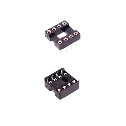 10PCS/LOT 8 Pins 2.54MM DIP DIP8 IC Sockets Adaptor Solder Type IC Connector DIP-8 Round Hole Square Hole