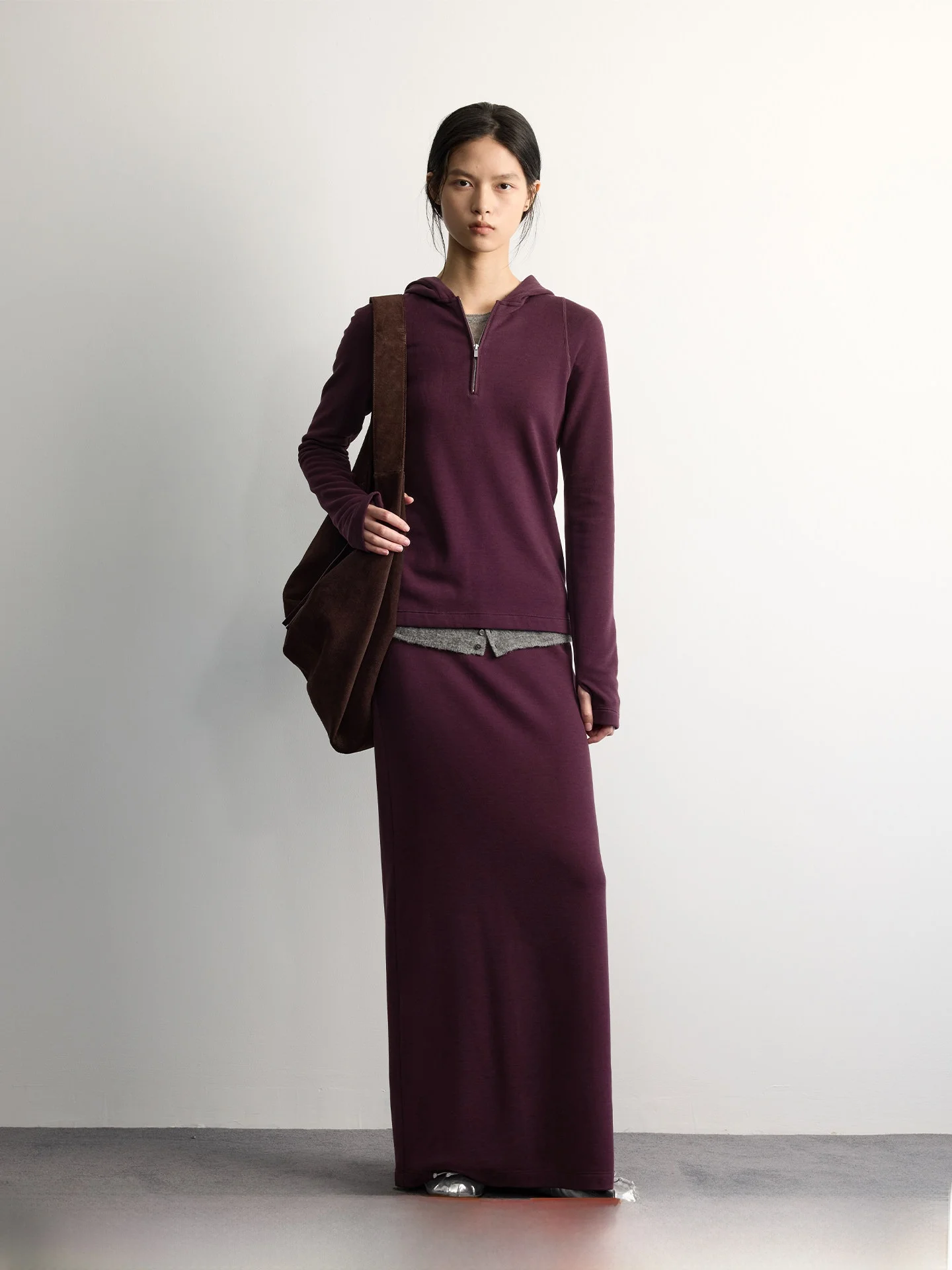 

New Winter Heated Fiber Double Acetate Double Faced Brued Knit Slim Fit f Skirt Randiece25 Commute Simple mid Waist