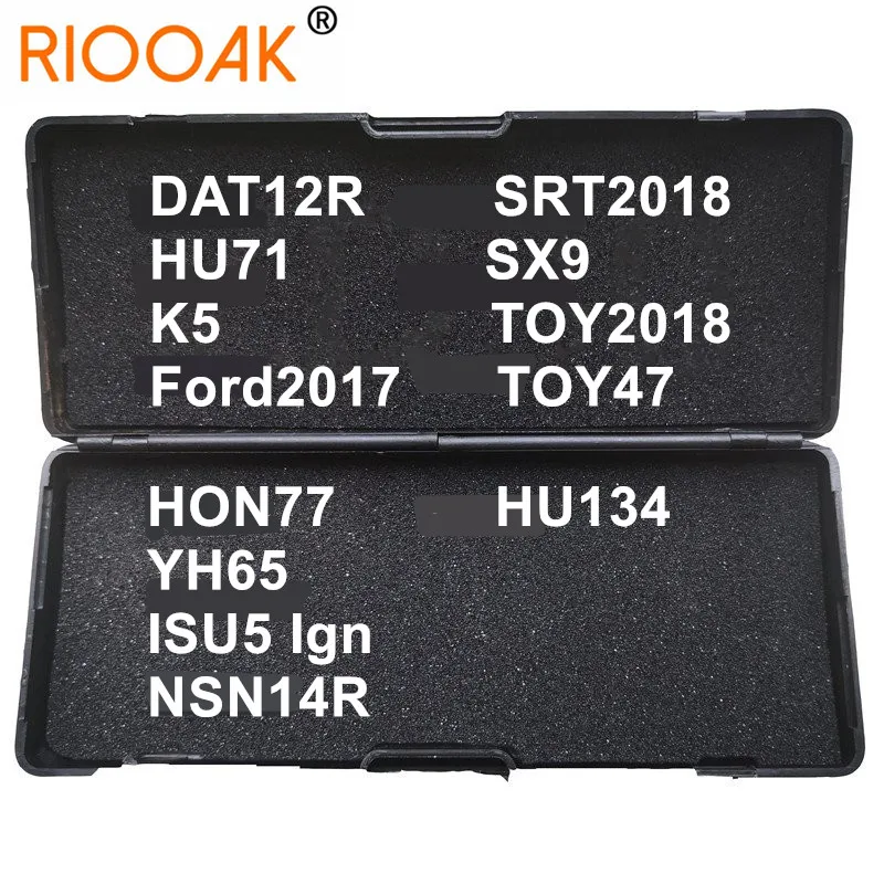 Lishi 2 in 1 2in1 Tool DAT12R HU71 K5 Ford2017 kia2018 SX9 TOY2018 TOY47 HON77 YH65 ISU5 ign HU134 NSN14R Locksmith Tools