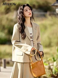 MISHOW Skirt Jacket For Women Separately 2025 Spring New Casual Vintage Blazer Jacket Pleated Skirt Fashion Blazer MXE11W0712