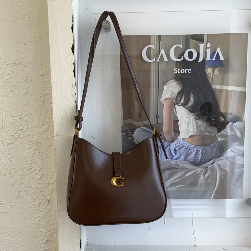 حقيبة يد جلدية مصممة شهيرة، حقيبة يد نسائية للمكتب، حقيبة ساعي البريد عبر الجسم إكسسوار أنيق #4