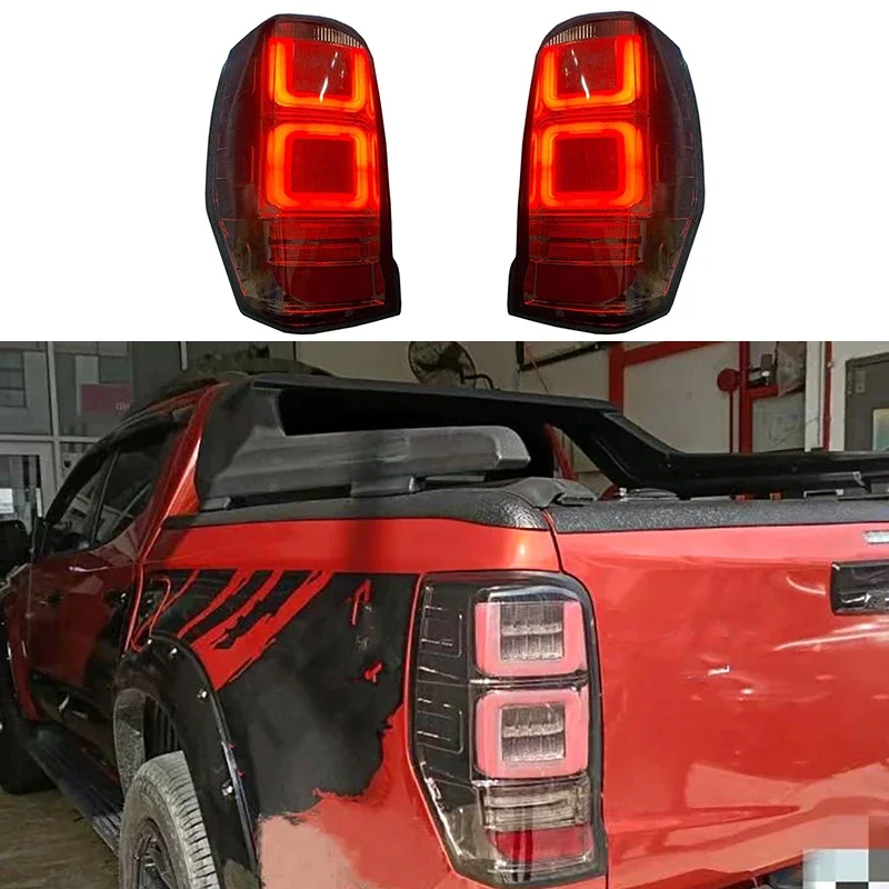 Auto Lighting Led Tail lamps rear lights with brake turn signal revers light For Triton L200 2019-2021 LED rear lamp assembly