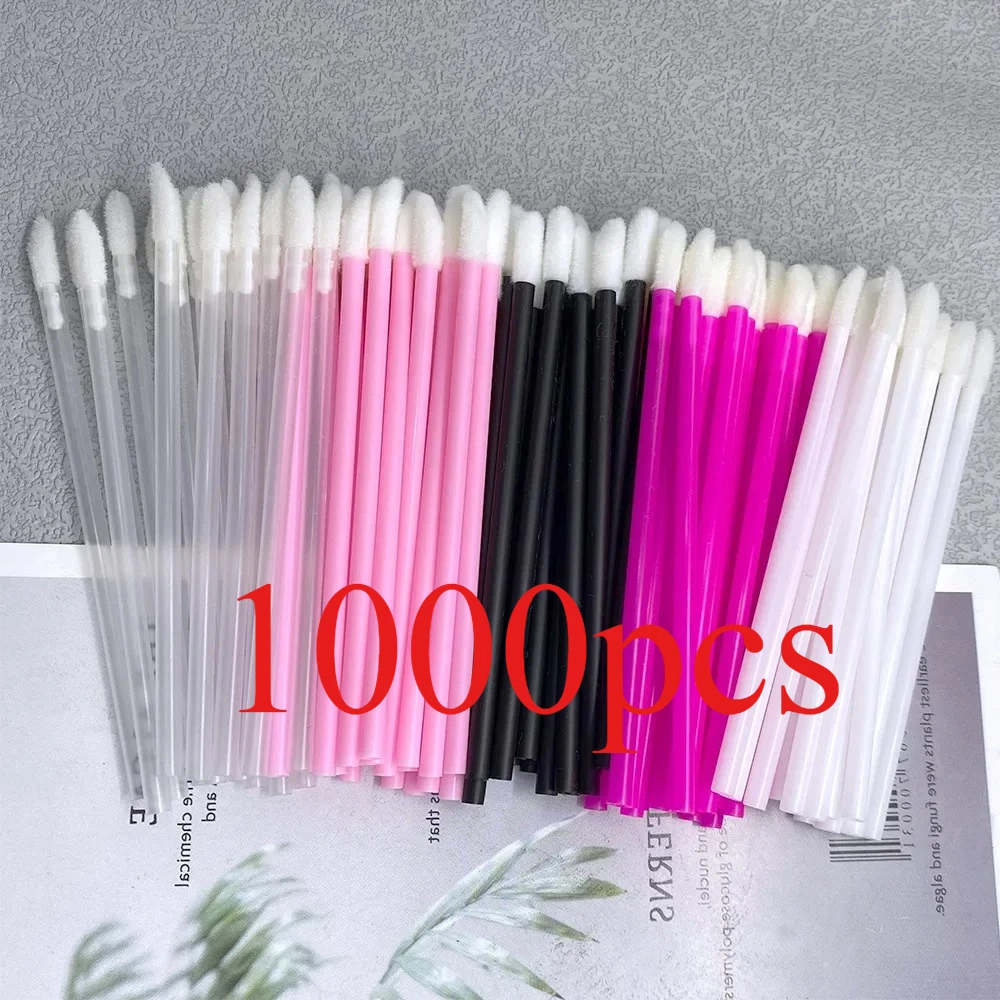 Wholesale 100/1000 PCS Disposable Lip Brush Women Accessories Lipstick Gloss Wands Applicator Perfect Best Make Up Tool Hotting image 3