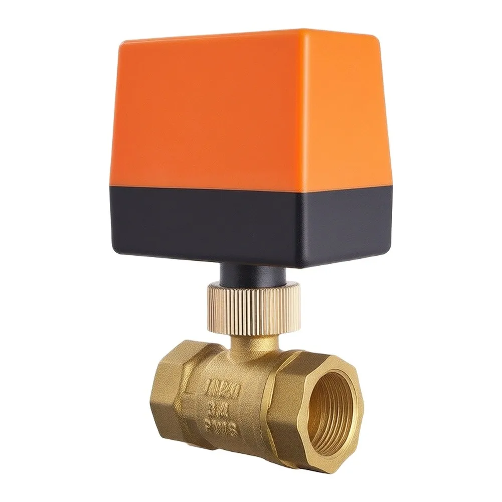 Motorized Ball Valve AC220V 2-Wire Auto Return Brass Electric Ball Valve for Irrigation Water Treatment Systems