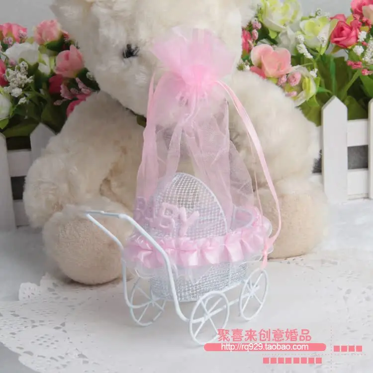 Wedding New Creative Wedding Supplies Personalized Iron Baby Carriage Candy Box