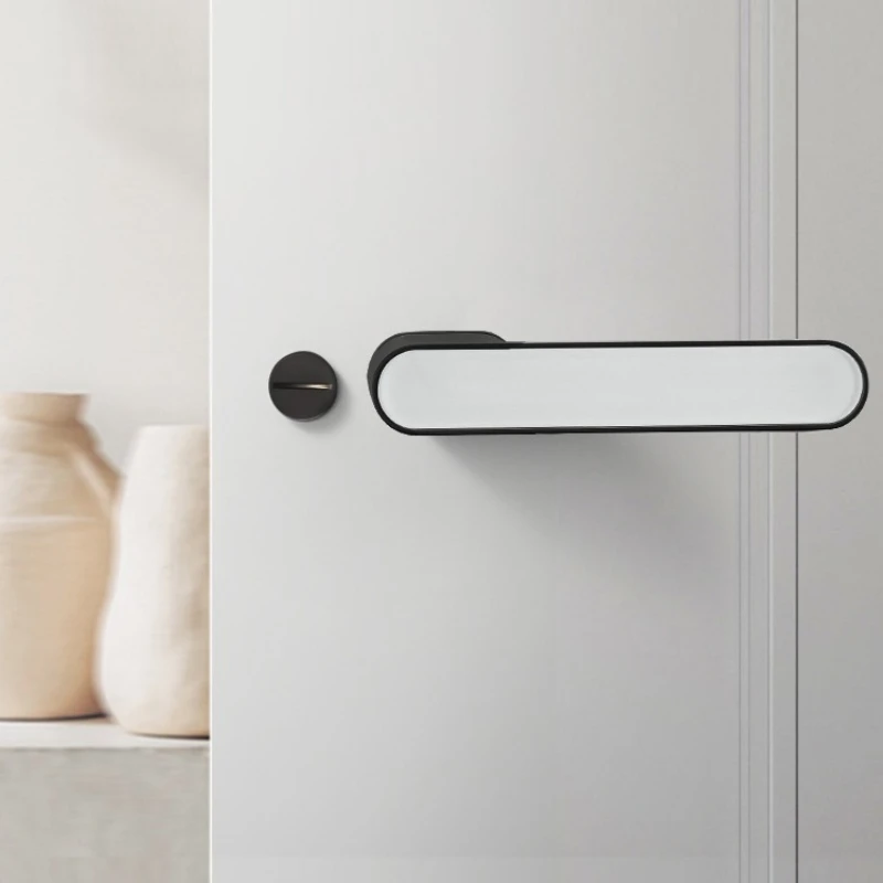 

Indoor bedroom Magnetic mute room door lock Household white ecological door lock Modern wooden door lock