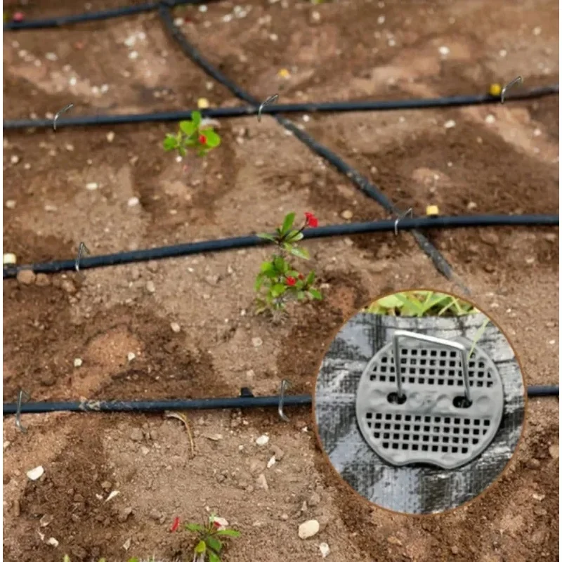 Galvanized U Shape Garden Staples, Heavy Duty Rustproof Ground Stakes, Landscape Pins to Secure Sod Turf & Weed Barrier Fabric