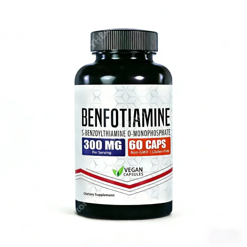 Benfotiamine 300mg Veg Capsules Pack of 1/2/3 Enhanced Absorption Supports Overall Health Increased Bioavailability Supplement