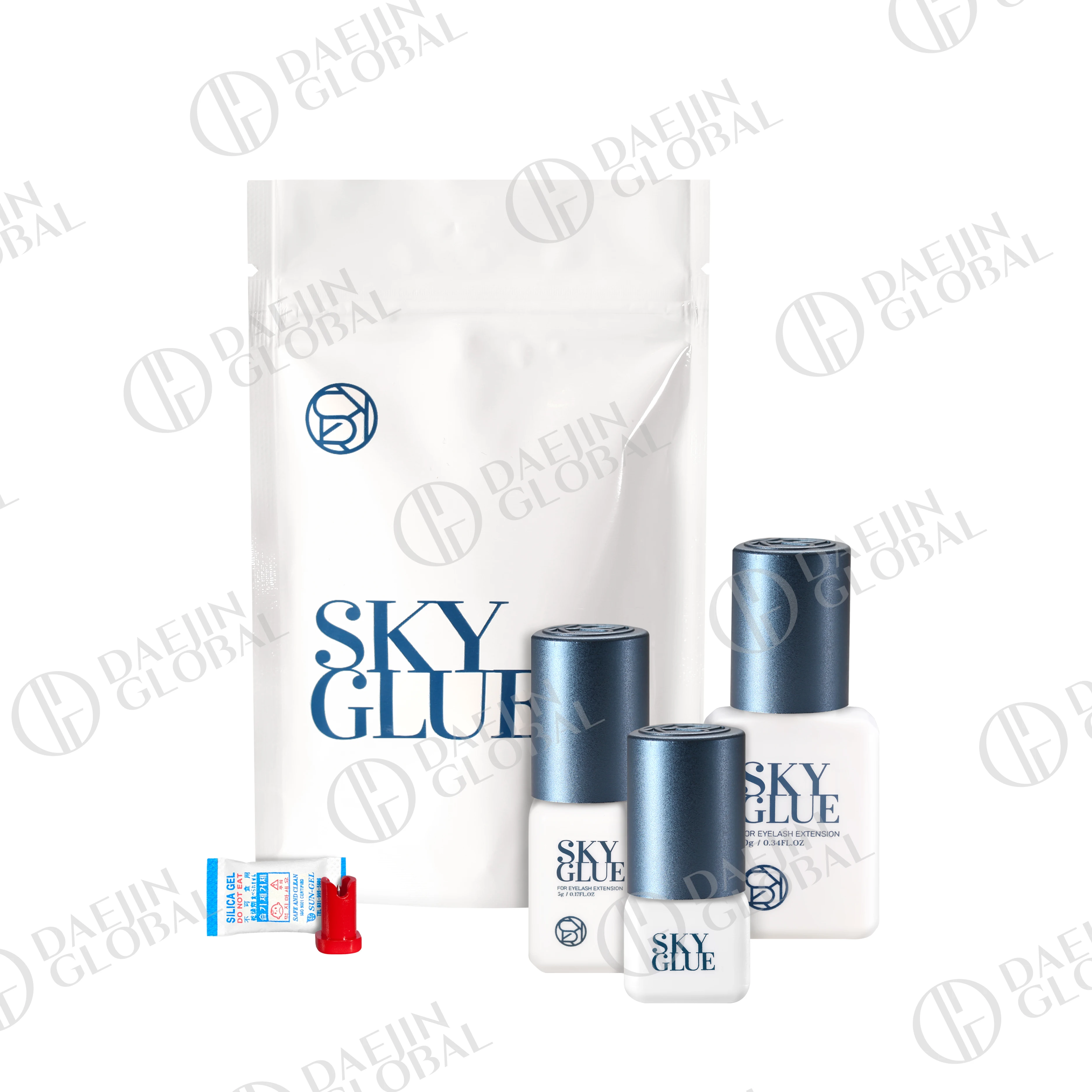 Eyelash Extensions Sky Glue Original Korean Black Cap Waterproof  Hypoallergenic 1s Dry 50 Days Long Last Time Makeup Tools