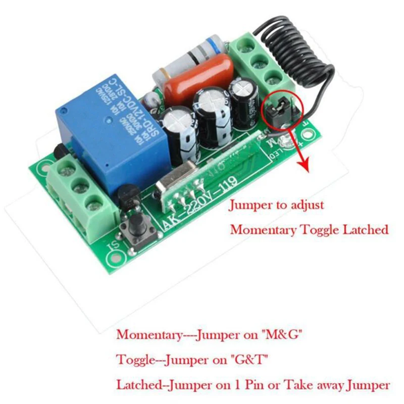 Kit Controller Remote Control Switch Module Replace Replacement Set Wireless 1CH RF 433MHz Accessories  Kit Controller