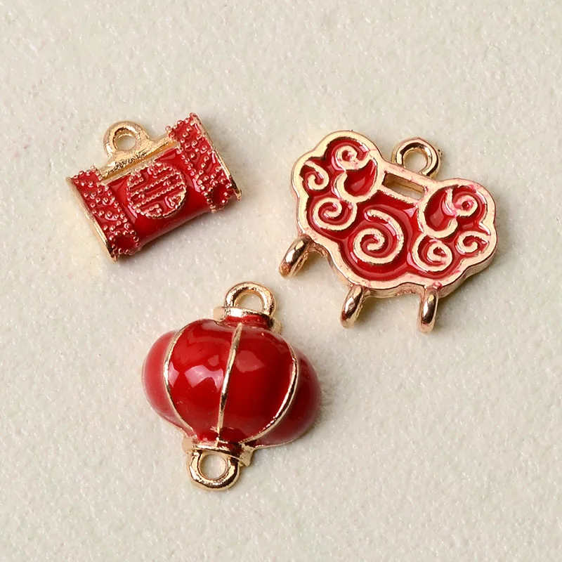 

100 pieces set DIY antique jewelry long life lock lantern wedding meaning pendant bracelet shoes and clothing bag pendant