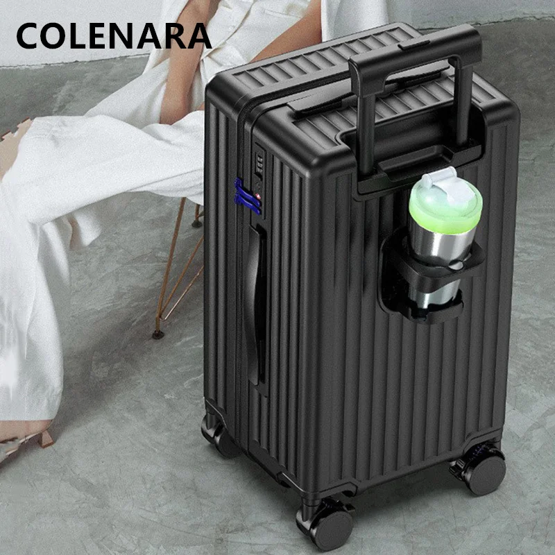 

COLENARA Women's Rolling Suitcase 20 Inches PC Boarding Box 28" Large Capacity Trolley Case 24" Password Box Travel Luggage