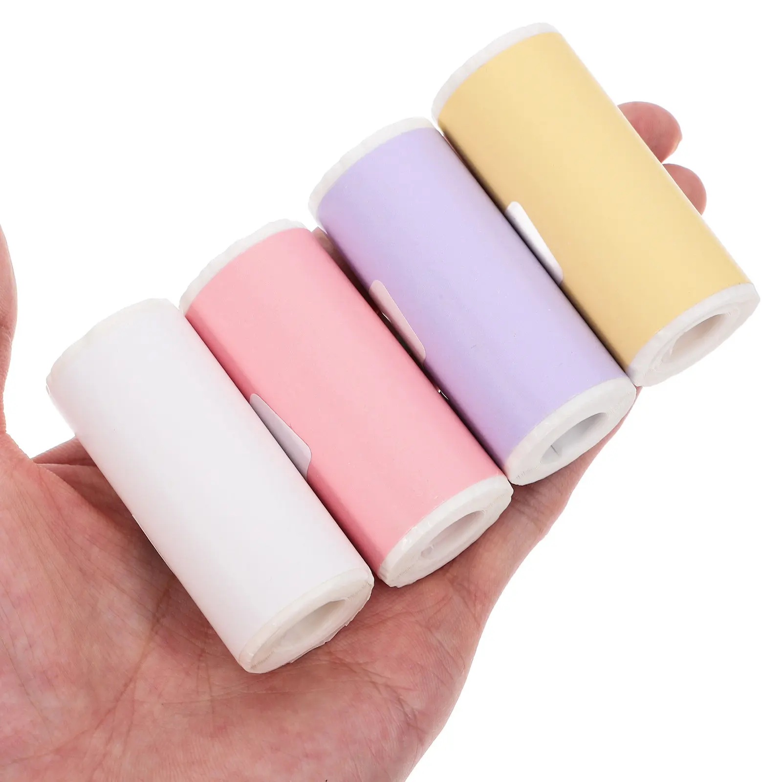 8 Rolls Mini Thermal Printer Paper Waterproof Thermal Sticker Labels Easy Peel Strong Adhesion for Office Students