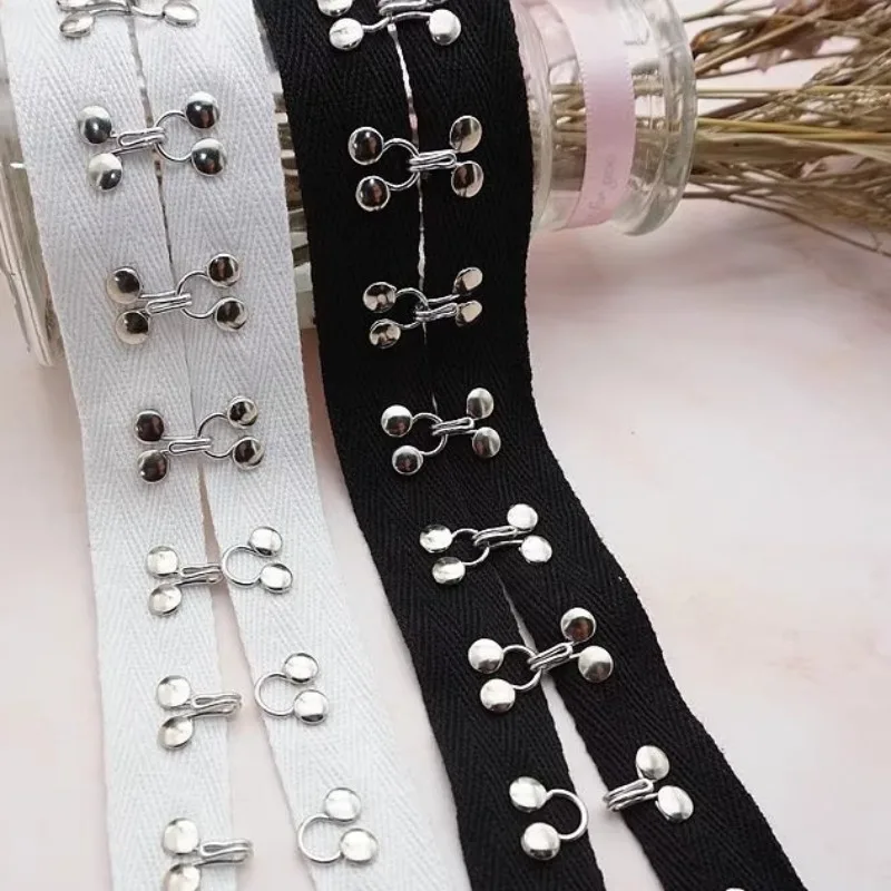 

3Meter DIY Clothing Accessories Decorative Buttons Accessories Collar Hook Buckle Belt Cotton