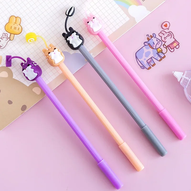 50pcs  Gifts prizes Christmas gifts cute cartoon mole food pendant neutral pen student stationery wholesale