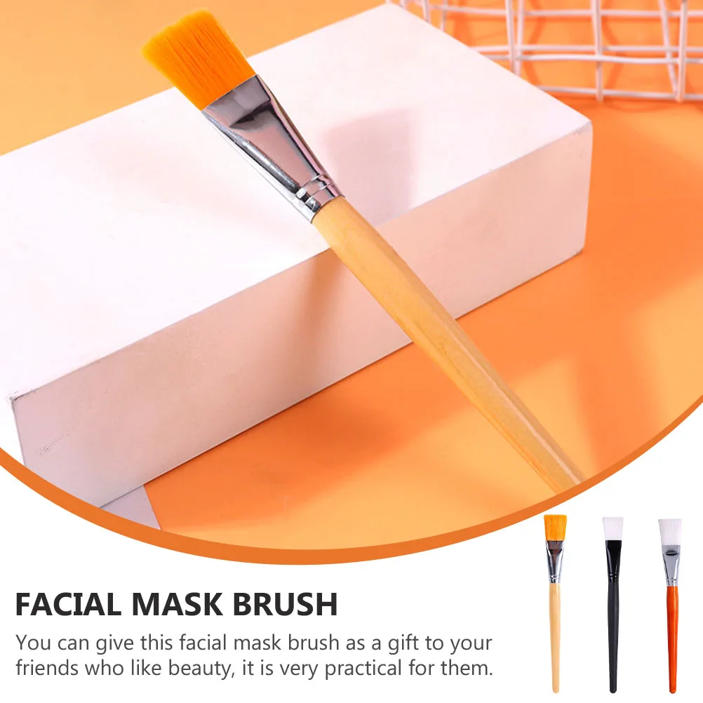 3 uds cepillo de belleza cepillo de fibra suave herramienta de belleza aplicador Facial herramienta de máscara fácil de limpiar almacenamiento uso diario