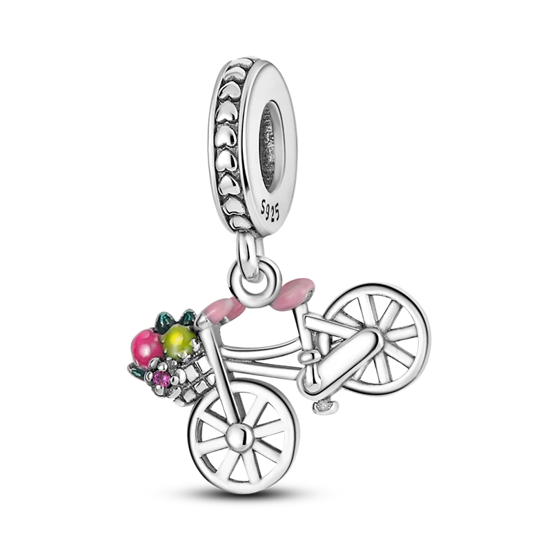 Women's 925 Sterling Silver Motorcycle Charms Bead