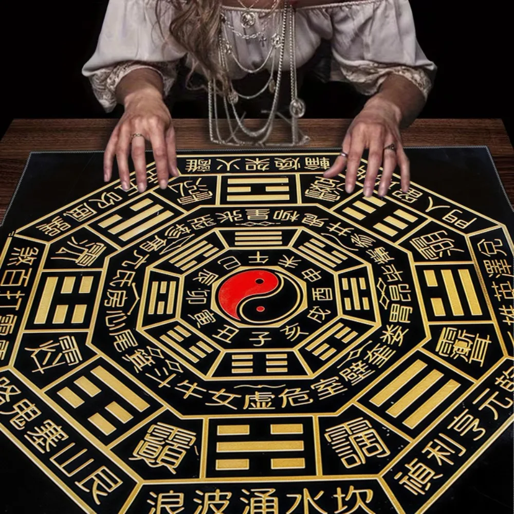 Tapis de divination Bagua Feng Shui, plusieurs tailles, impression numérique, mysticisme oriental, polyester, divination, méditation, autel, décoration intérieure