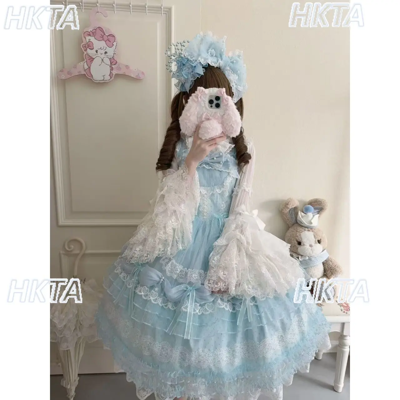 日本製大量生産ロリータサスペンダードレス JSK スイートハイウエストレースステッチボウ誕生日プリンセスロリータロドレス女性用