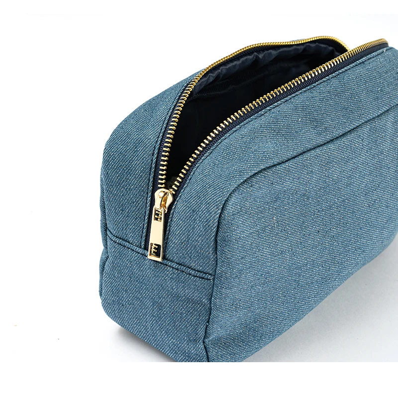 4Size S M L XL Makeup Bag Denim Toiletry Pouch Men and Women Storage Beauty Box Outdoor Travel Wash Cosmetic Bag Gift Organizer