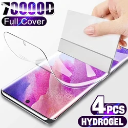 4Pcs Hydrogel Film Full Cover For Samsung Galaxy S23 S10 S20 S21 S22 S24 Ultra Plus FE A14 A23 A34 A54 Screen Protector Film