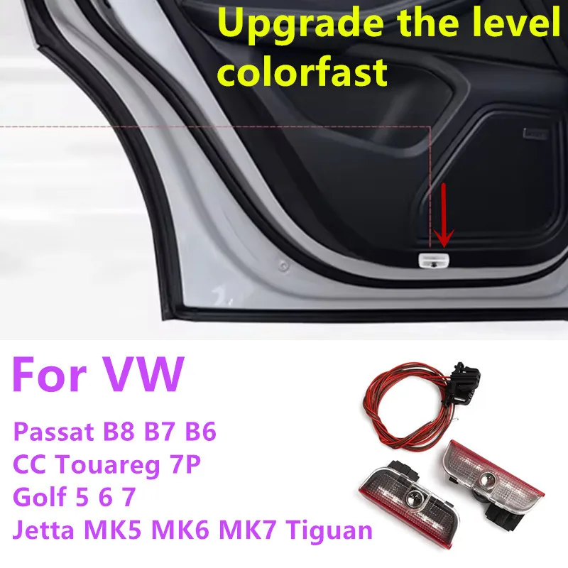2Pcs Auto Signal Lamp 12V LED Car Door Light For VW Passat B6 B7 B8 B9 Touareg Golf 5 6 7 Jetta MK6 MK7 GTI R