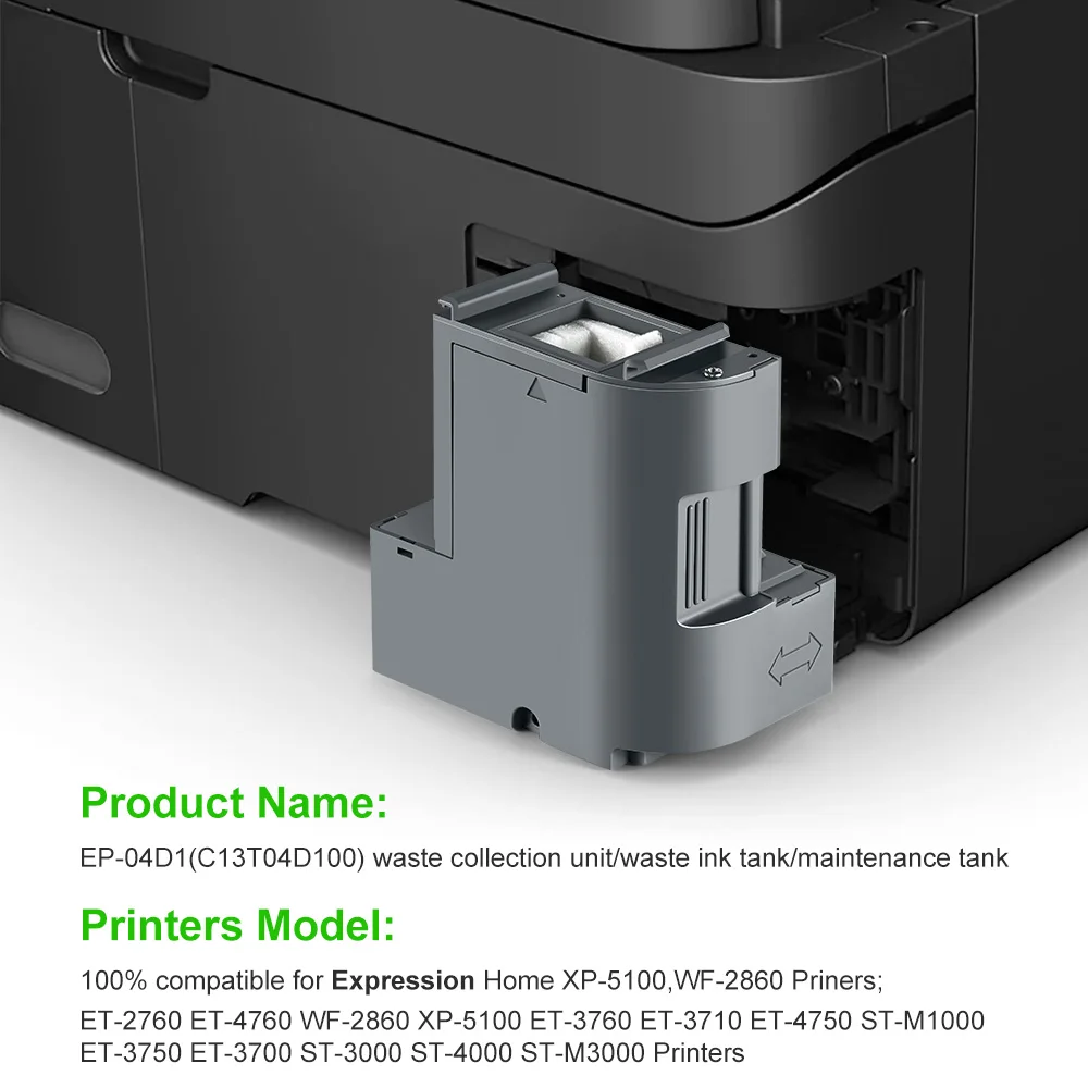 Caja de mantenimiento de tinta C13T04D100, T04D100, T04D1, EWMB2, para EPSON XP-5105, XP-5100, L6190, M1180, M2170, ET-M2170, EW-M630TB