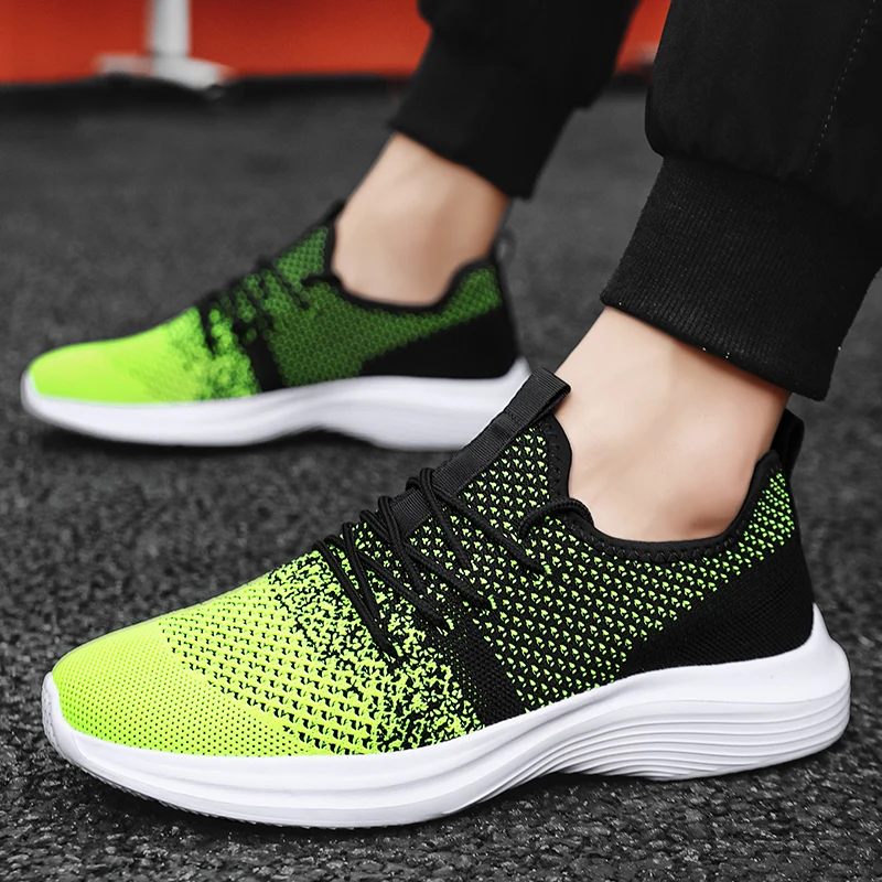 Big Size 36-48 Breathable Mesh Running Men Sports Shoes Women Mesh Sneakers Super Light Walking Footwear Casual Leisure Trainers