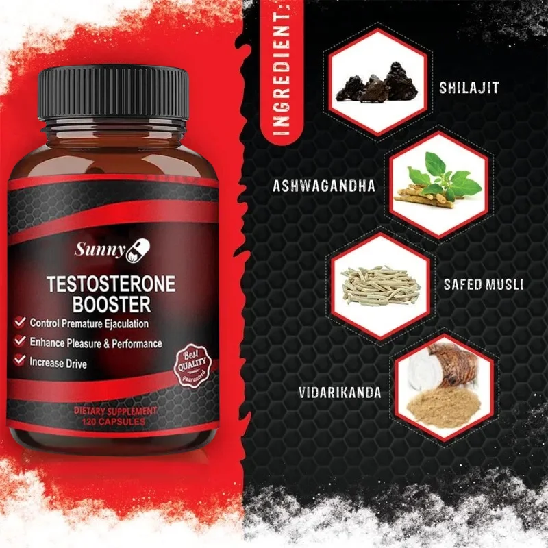 Men's Test Booster - Supports Energy, Endurance Recovery, Stress Relief, and Lean Muscle Growth