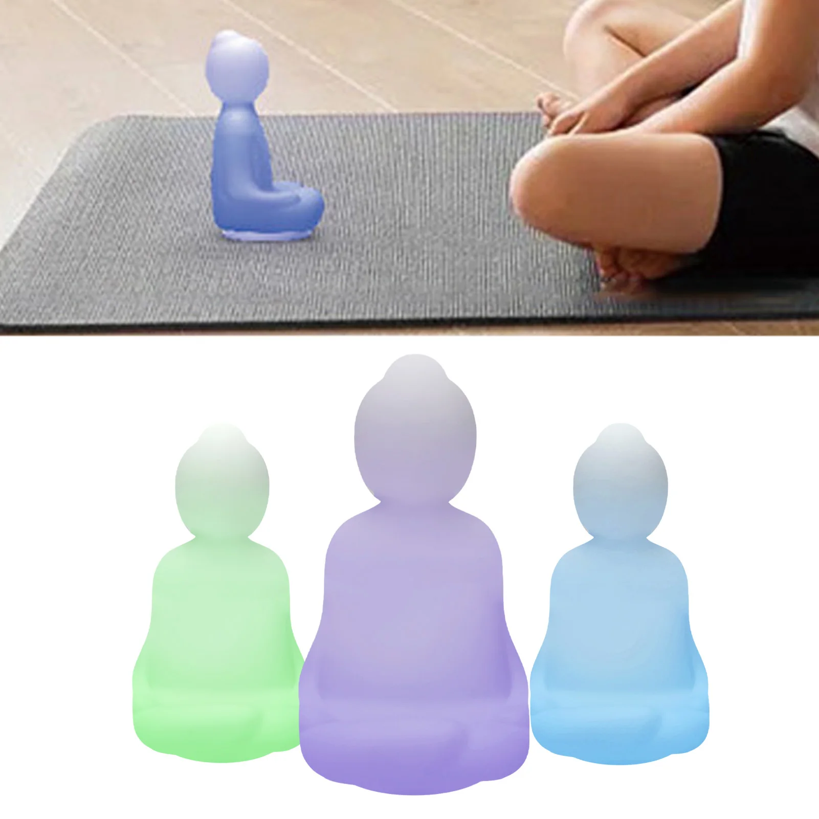 أداة التأمل البصري الموجهة سيليكون 3 ألوان توجيهية للتأمل البصري ضوء التنفس تحسين الصحة للمنزل