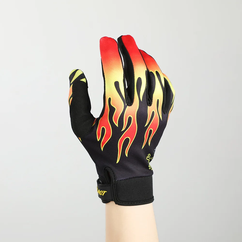 

fistplastNew fistplast pattern flame pattern touch screen riding off-road motorcycle bicycle wear-resistant long finger gloves s