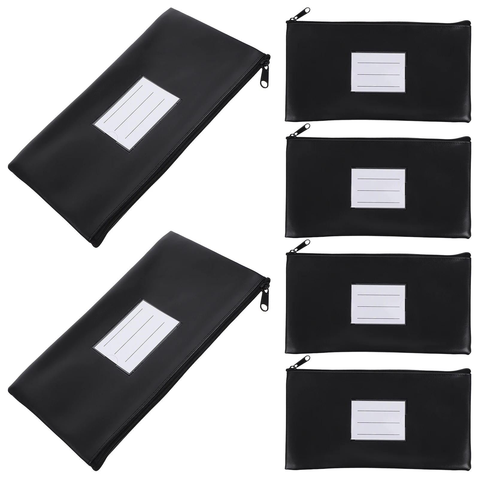 

6 Pcs Money Bag Money Zipper Pouch Zipper Pouch Purse Bank Bags Coin Organizer Waterproof Document Wallet Storage Folder