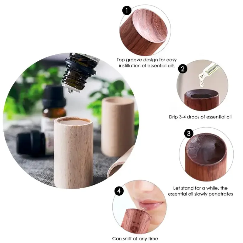 Home Essential Oil Diffused Wood Air Freshener Auto Interior Aroma Air Conditioning Cycle Perfume Accessory aromatherapy contain