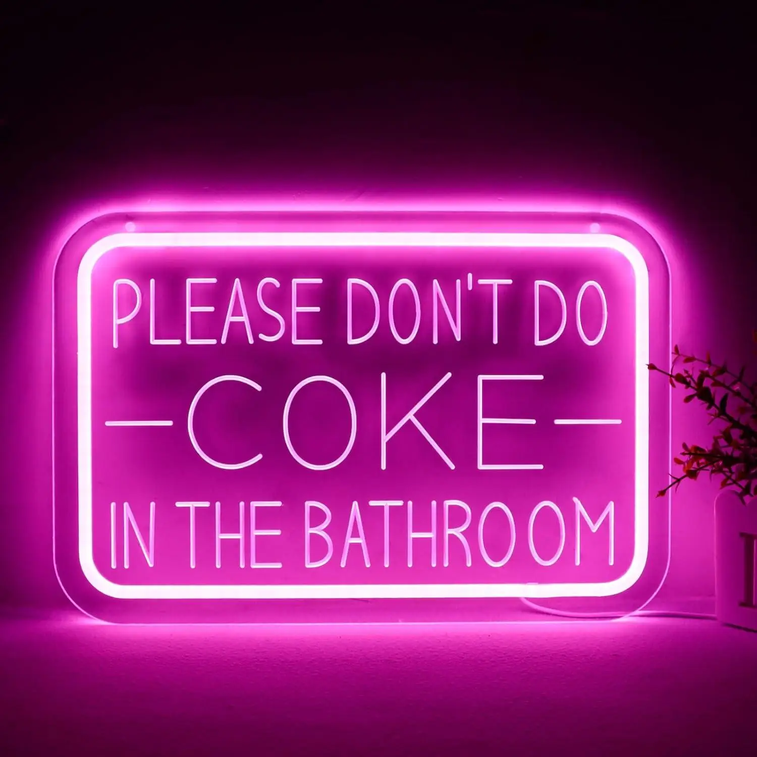 

Please Don’t Do Coke in the Bathroom Neon Sign LED Lights for Bathrooms in Bars Clubs Restroom Funny Bathroom Decor Gifts