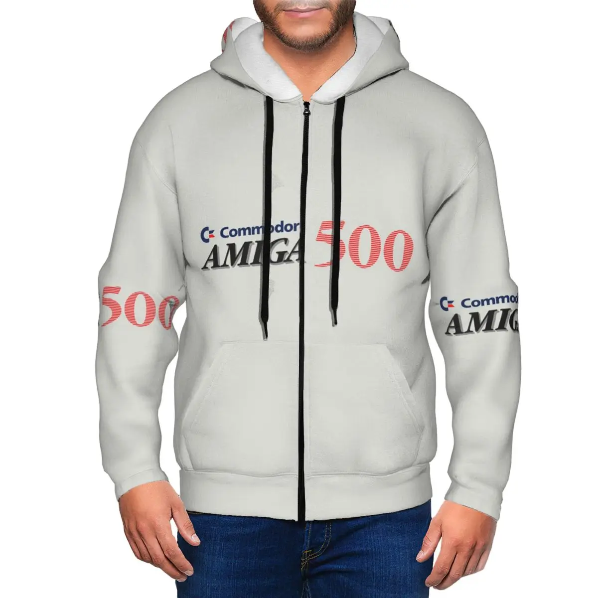 Commodore Amiga 500 Zipper Hoodies Harajuku Pullover Autumn Winter Men's Women's Sweatshirt Long Sleeve Tops