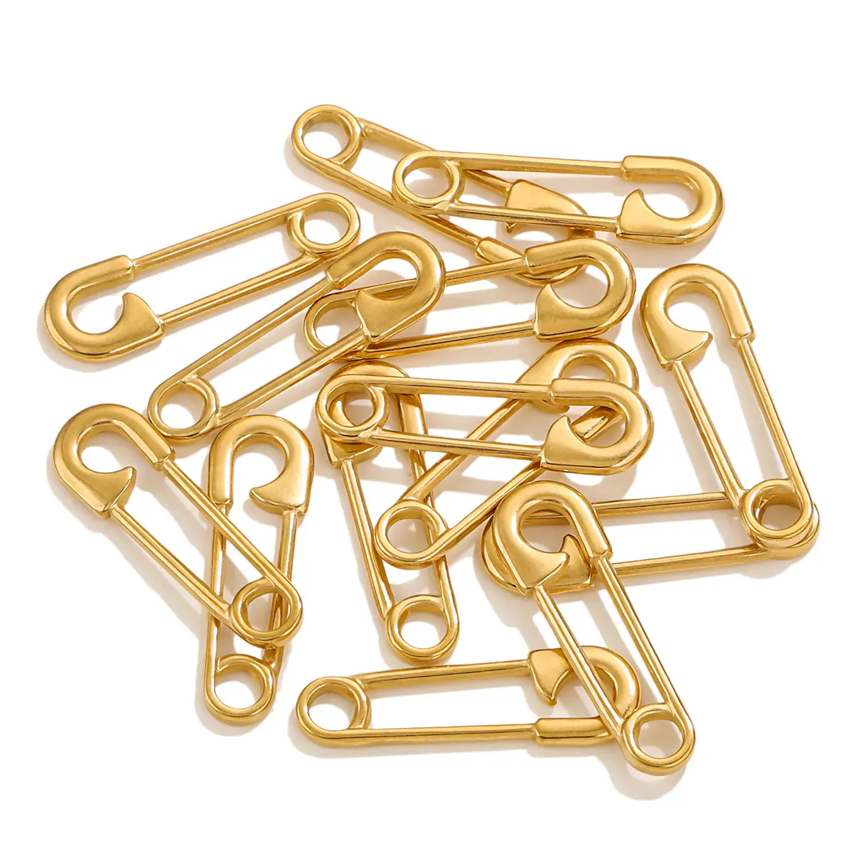 5 PCS Stainless Steel Mini Oil Pressure Safety Pin Pendant Neutral Charm Handmade Necklace Bracelet Jewelry Making Consumables