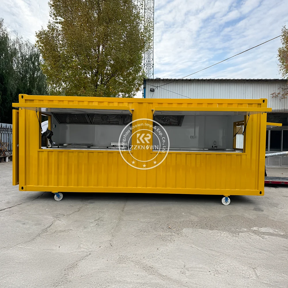 Fotografia 4: Container Móvel Personalizado de 20 pés, Mini Restaurante Prefabricado para Uso Externo em Cafés e Hotéis