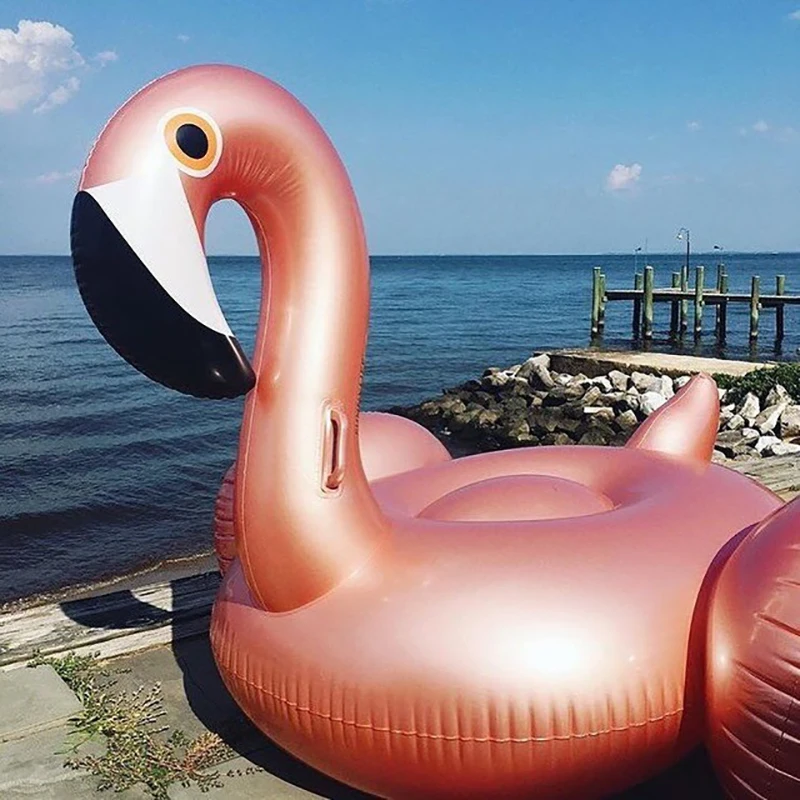 Inflatable Giant Flamingo Unicorn Float Chair Bed For Adult Tube Circle Pool Party Toys Ride-On Air Mattress Swimming Ring boia