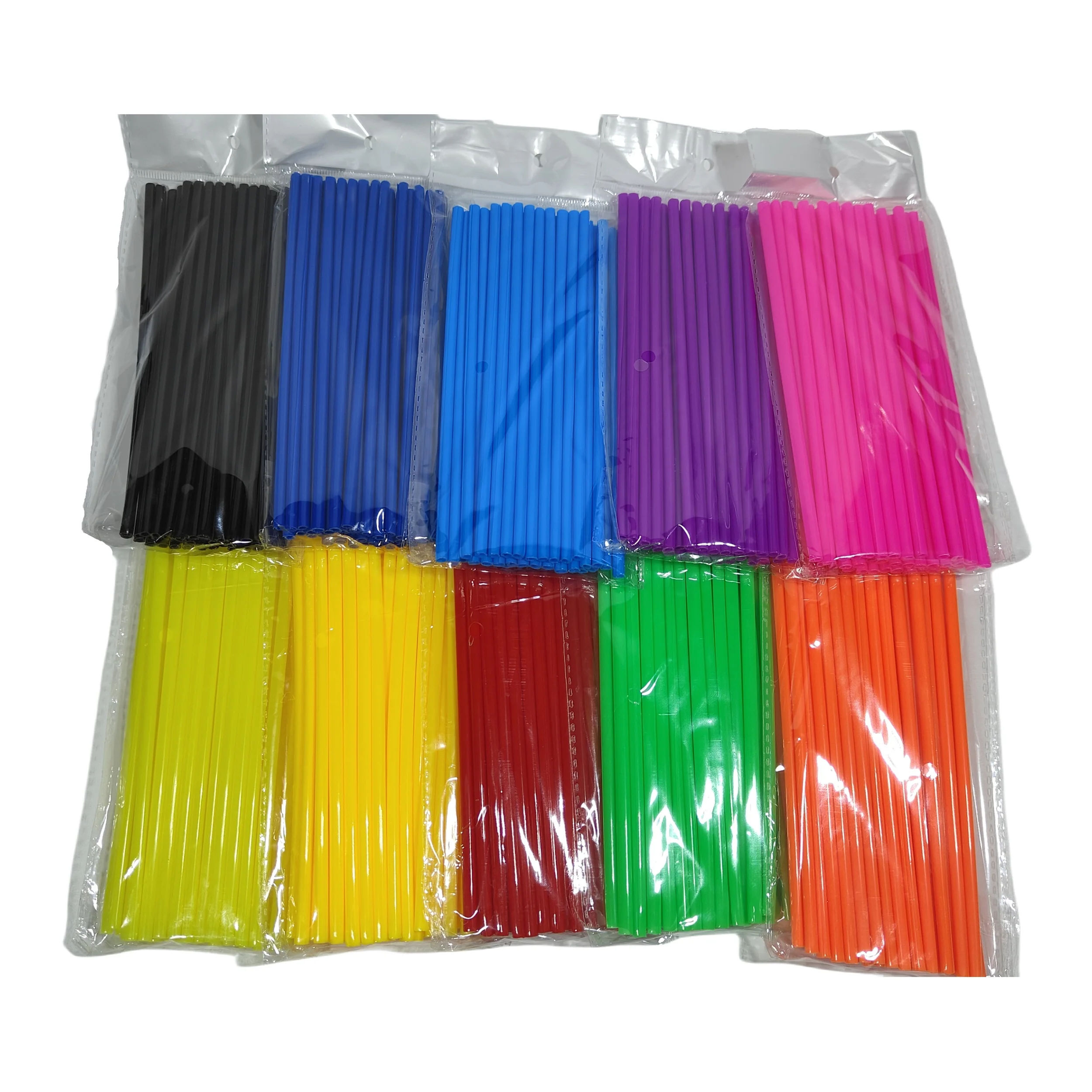 

36-Piece Short Motorcycle Spoke Cover - Colored PE Material, Suitable for Off-Road Vehicles and Modifications