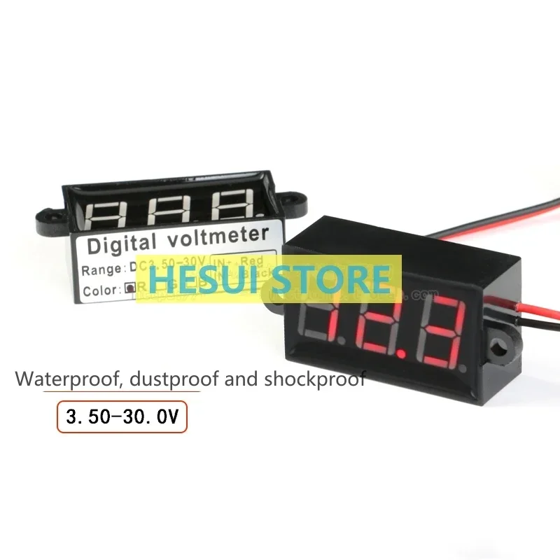 Waterproof, dustproof and shockproof voltmeter! 3.50-30.0V two-wire digital display/digital voltmeter head