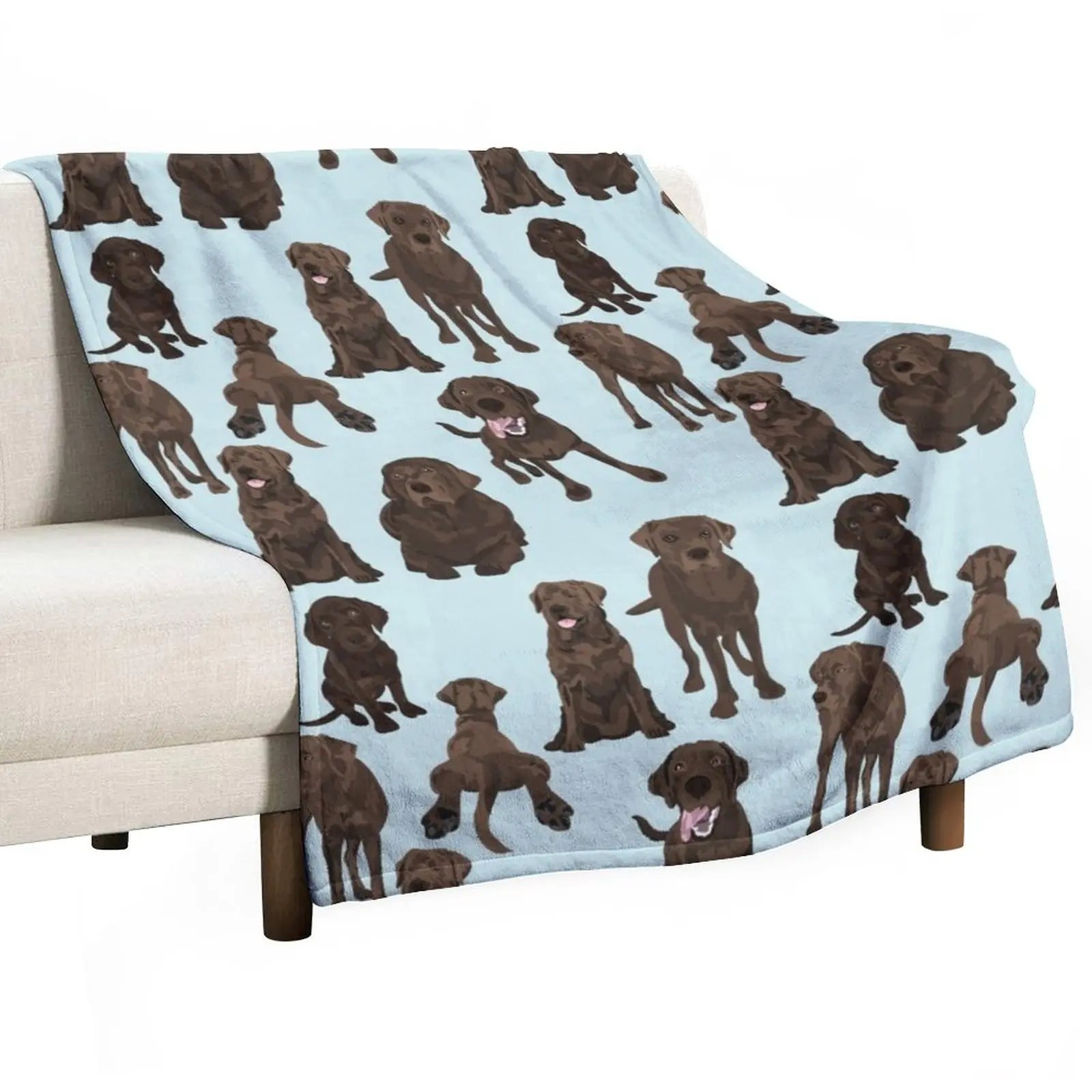 

Chocolate Lab Throw Blanket Decorative Sofa Blankets Moving Blanket Weighted Blanket Flannel Fabric