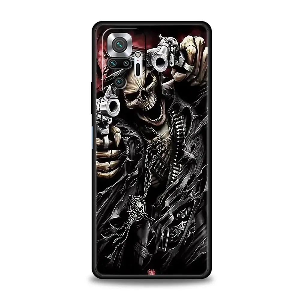 Etui na telefon Grim Reaper Skull Skeleton do Xiaomi Redmi Note 14 13 5G 10 11 12 Pro Plus 4G 14C 13C 12C 10C Black Cover